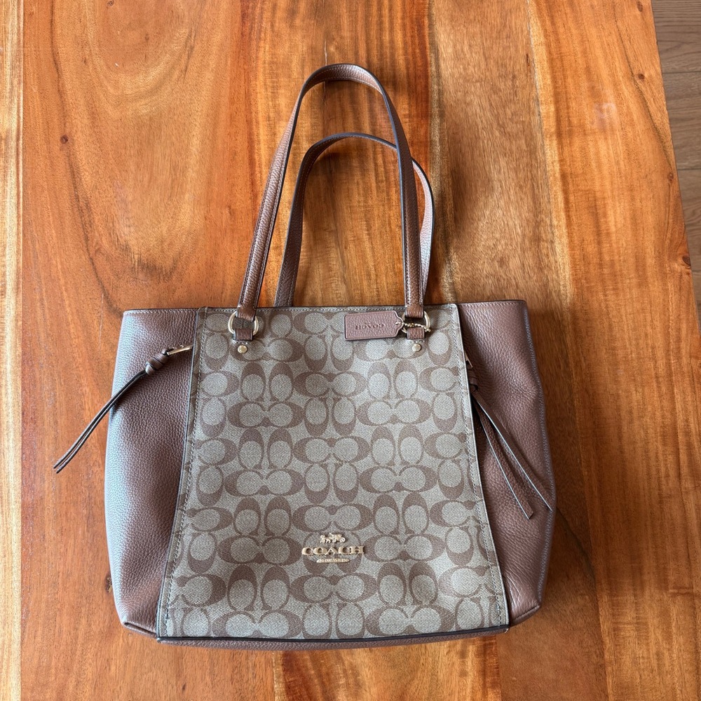 Coach Women's Brown‎ Signature Marlon Tote Bag